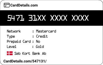 Card Details: 547131