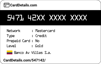 Card Details: 547142