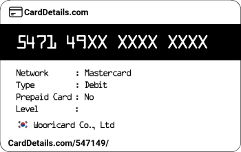 Card Details: 547149