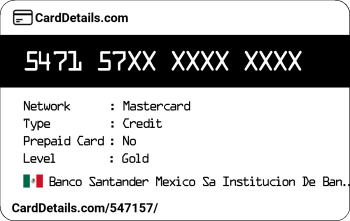 Card Details: 547157
