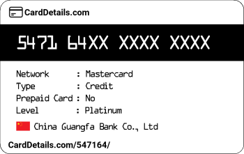Card Details: 547164