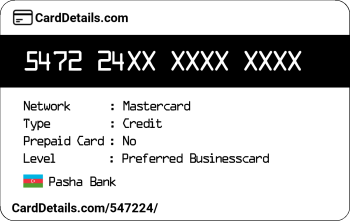 Card Details: 547224