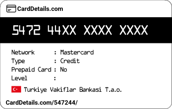Card Details: 547244