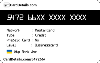 Card Details: 547266