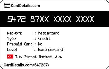 Card Details: 547287