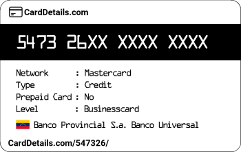 Card Details: 547326