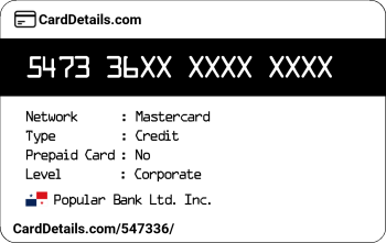 Card Details: 547336