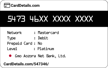 Card Details: 547346