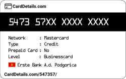 Card Details: 547357