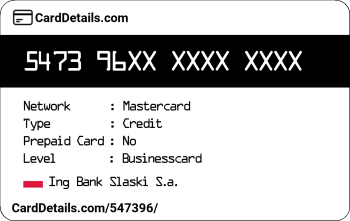 Card Details: 547396