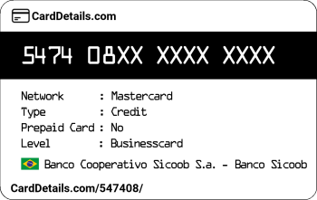 Card Details: 547408