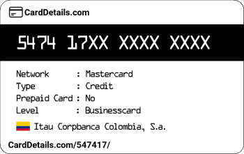 Card Details: 547417