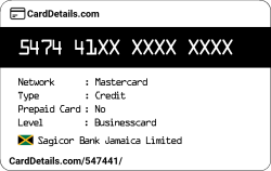 Card Details: 547441