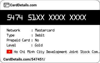 Card Details: 547451