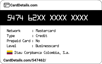 Card Details: 547462