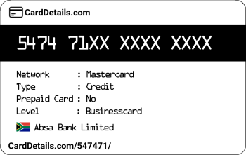 Card Details: 547471