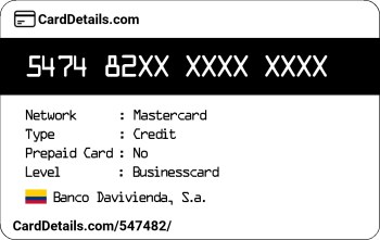 Card Details: 547482