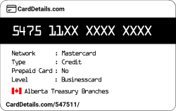 Card Details: 547511
