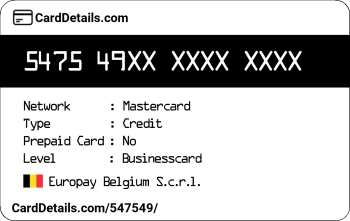 Card Details: 547549