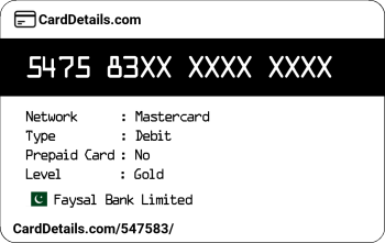 Card Details: 547583