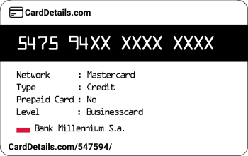 Card Details: 547594