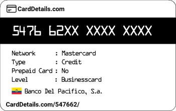 Card Details: 547662