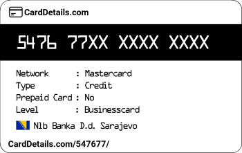 Card Details: 547677