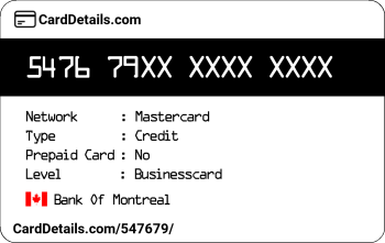 Card Details: 547679
