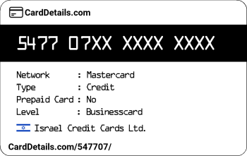 Card Details: 547707