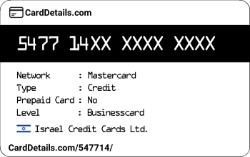 Card Details: 547714