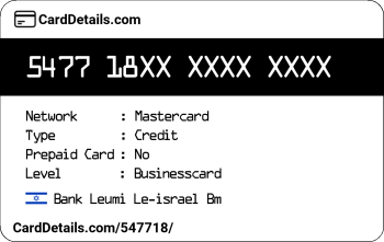 Card Details: 547718