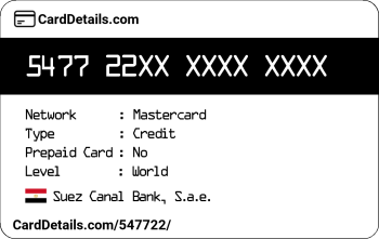 Card Details: 547722