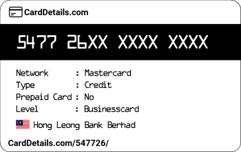 Card Details: 547726