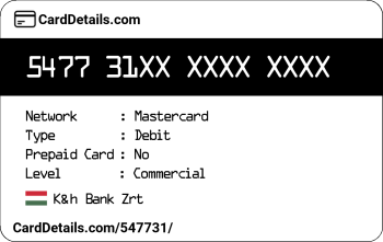 Card Details: 547731