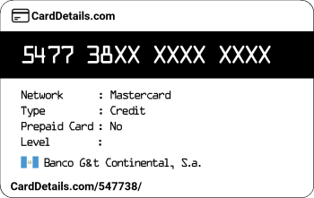 Card Details: 547738