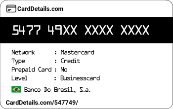 Card Details: 547749