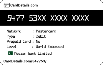 Card Details: 547753