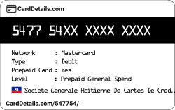 Card Details: 547754
