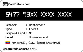 Card Details: 547793