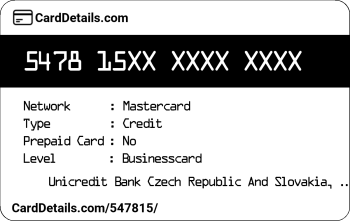 Card Details: 547815