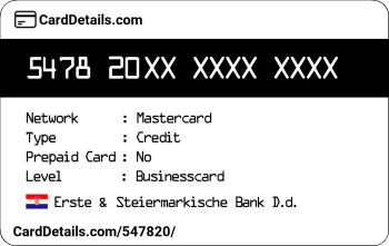 Card Details: 547820