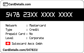 Card Details: 547823