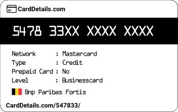 Card Details: 547833