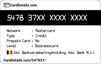 Card Details: 547837