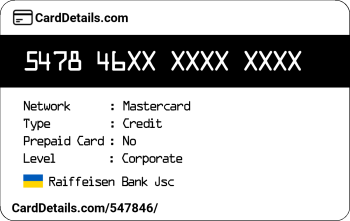 Card Details: 547846