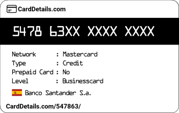 Card Details: 547863