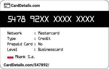 Card Details: 547892