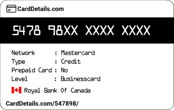 Card Details: 547898
