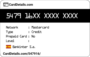 Card Details: 547916