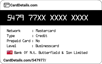 Card Details: 547977